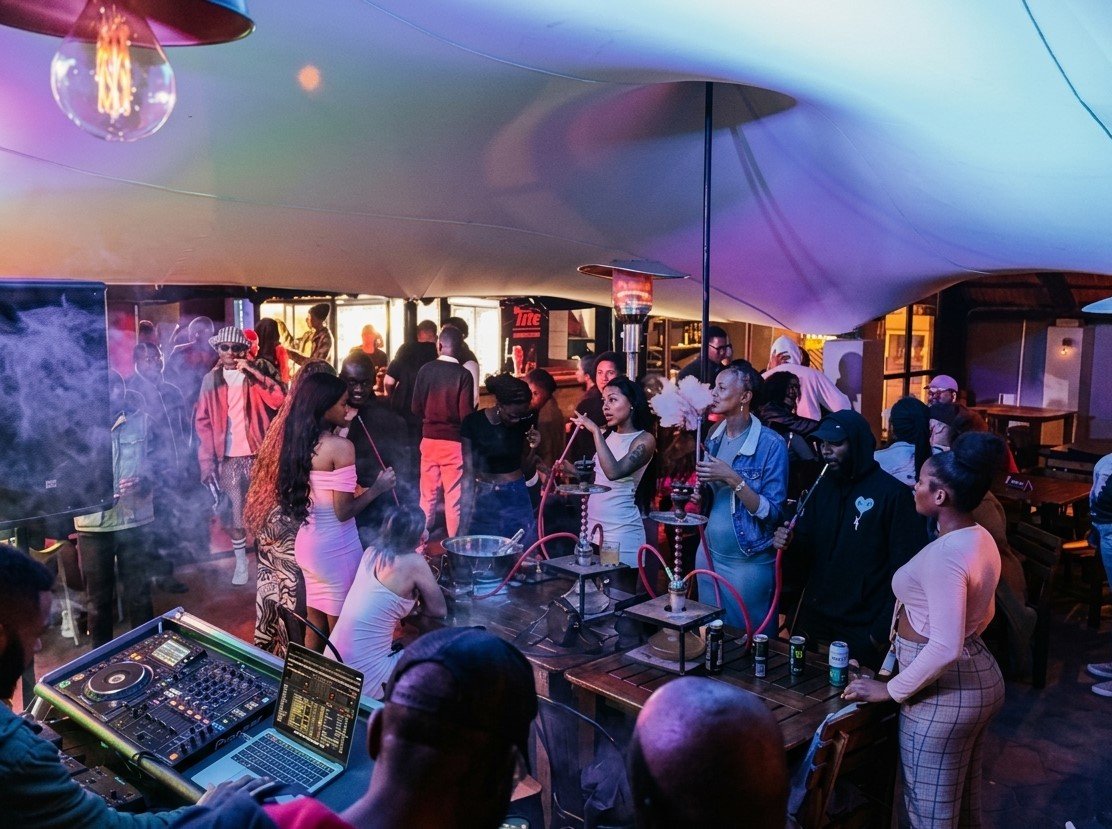Stylised social lounge atmosphere